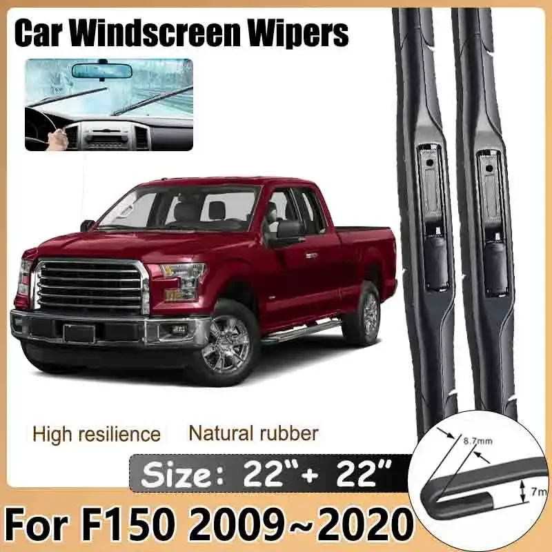

Car Wiper Blades For Ford F-Series F-150 2009 2010 2011~2020 Rubber Strip Wipe Cleaning Brushes Protect Windshields Accessories
