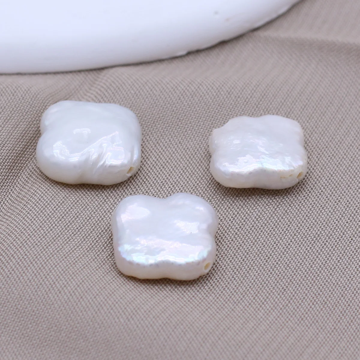 Natural Freshwater Pearl Loose Beaded Geometry Shape Isolation Beads for Jewelry Making DIY Charm Bracelet Necklace Accessories