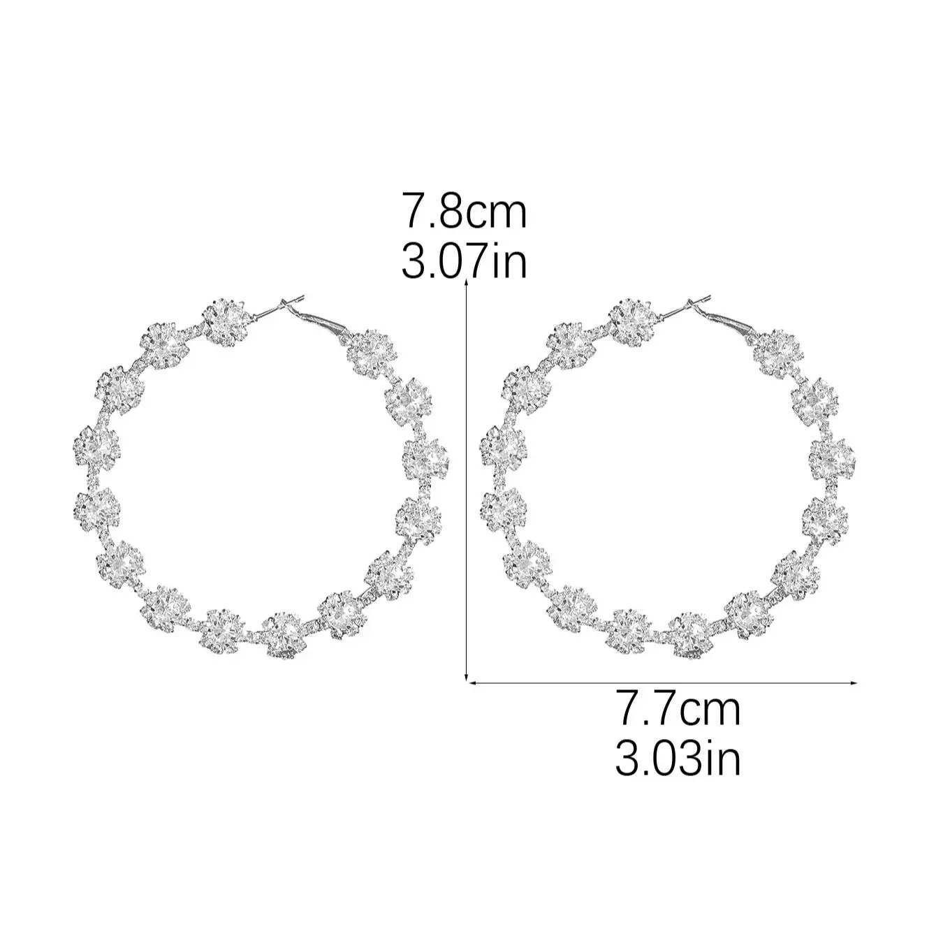 Niche design high-level sense of micro-set zirconia circle earrings female fashion light luxury temperament versatile earrings