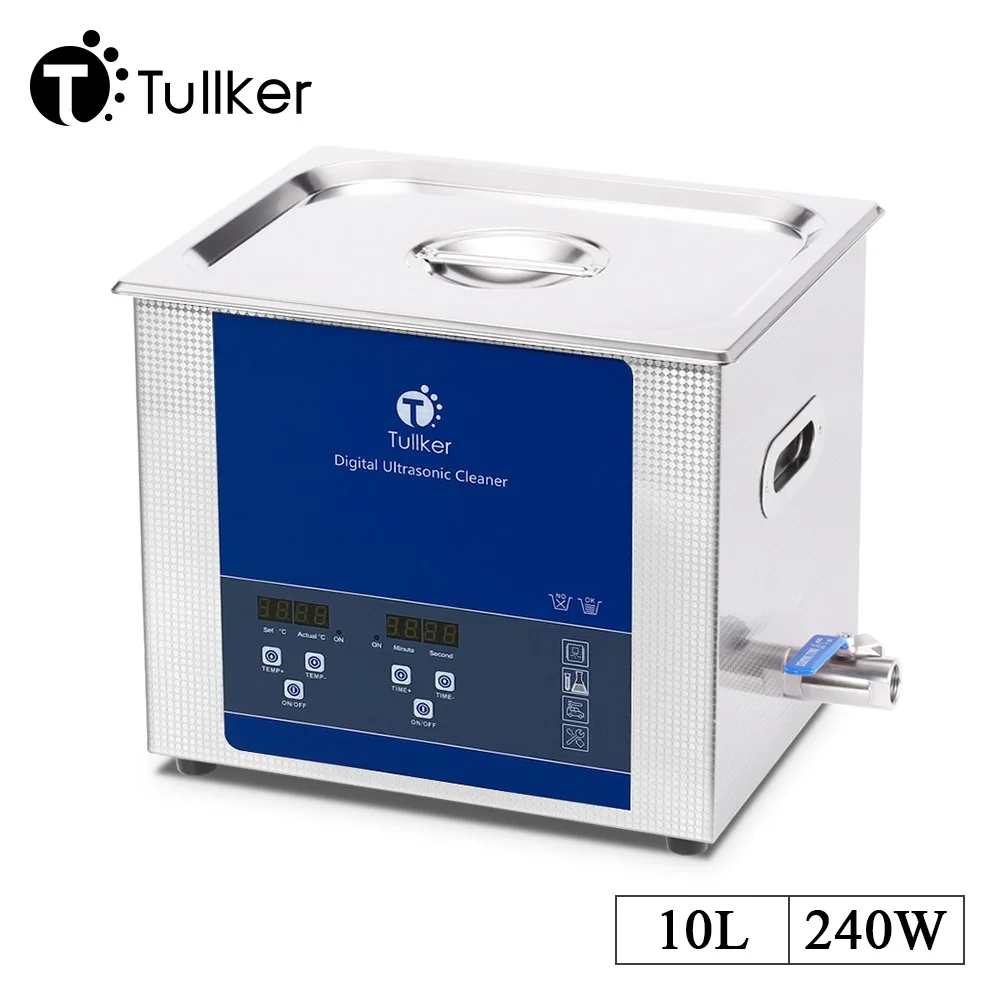 10L Digital Ultrasonic Cleaner Bath PCB Hardware Oil Remove Rust Car Parts Ultrasound Injector Metal Sonic Cleaning Carburetor