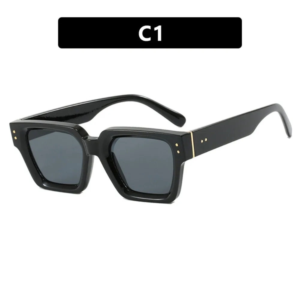 

Irregular Square Frame Sunglasses Rice Nail Leopard Print Multicolor Lenses Eyewear UV400 Shades UV400 Sun Glasses Outdoor