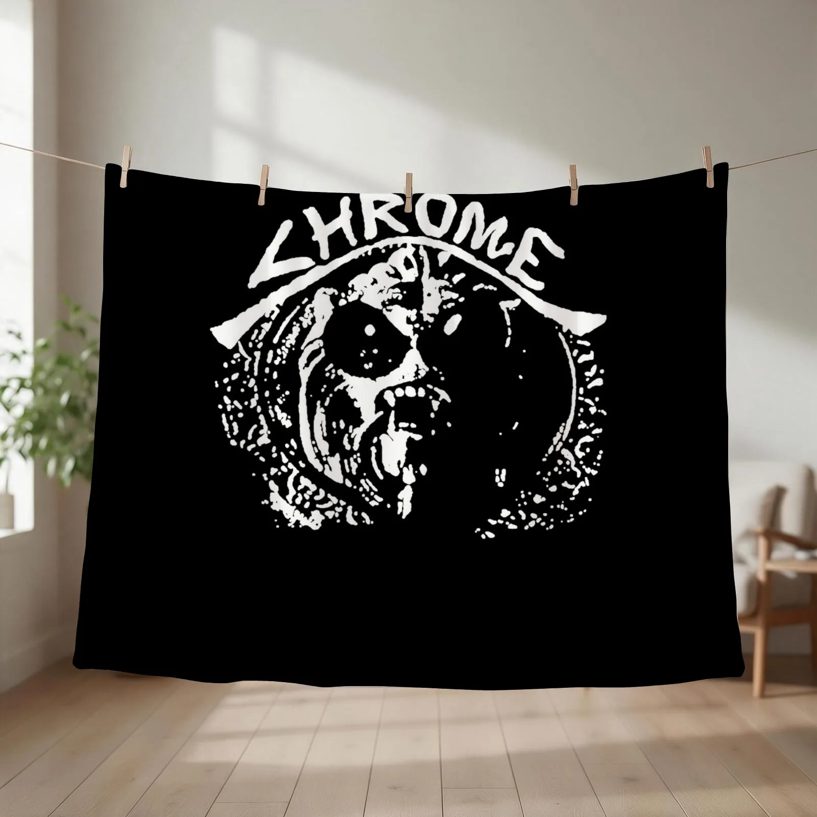 Chrome 3rd From The Sun Electronic Industrial Post-Punk Throw Blanket couch cozy soft plush fuzzy picnic outdoor blanket