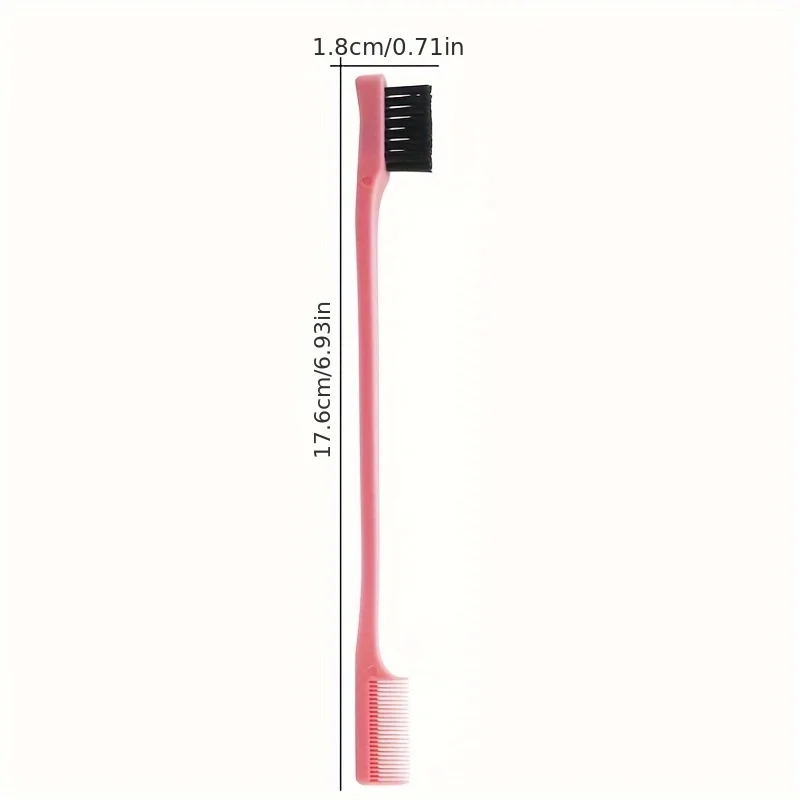 A double-edge hairbrush comb suitable for regular hairstyles, with bristles