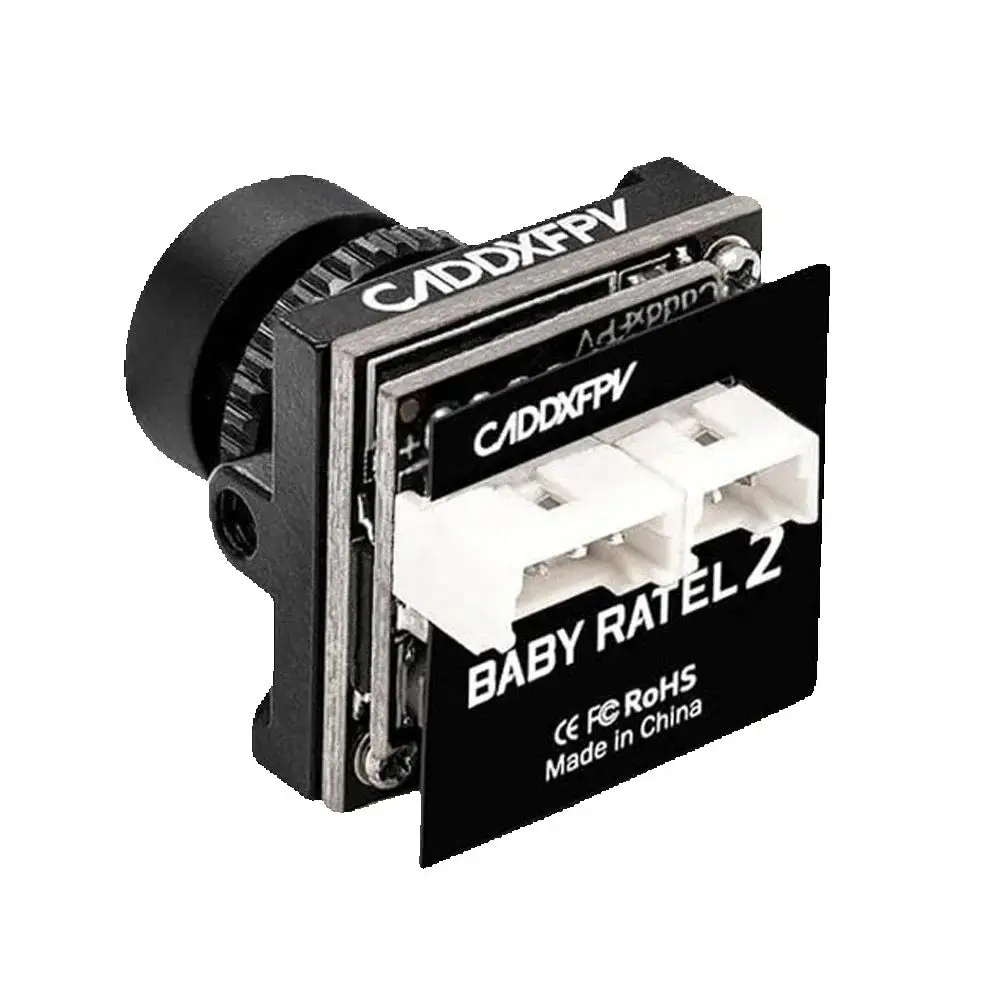 CADDX Cámara FPV Baby Ratel 2 Nano Starlight 1200TVL 165 °   NTSC/PAL de baja latencia FOV ancha para piezas de bricolaje de drones de carreras de estilo libre RC