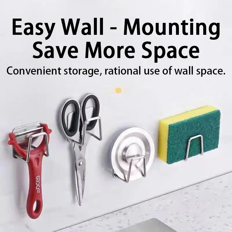 بالوعة المطبخ الإسفنج حامل الفولاذ المقاوم للصدأ الإسفنج حامل إسفنجة مطبخ حامل بالوعة الملحقات تحت بالوعة المنظم SNJ003