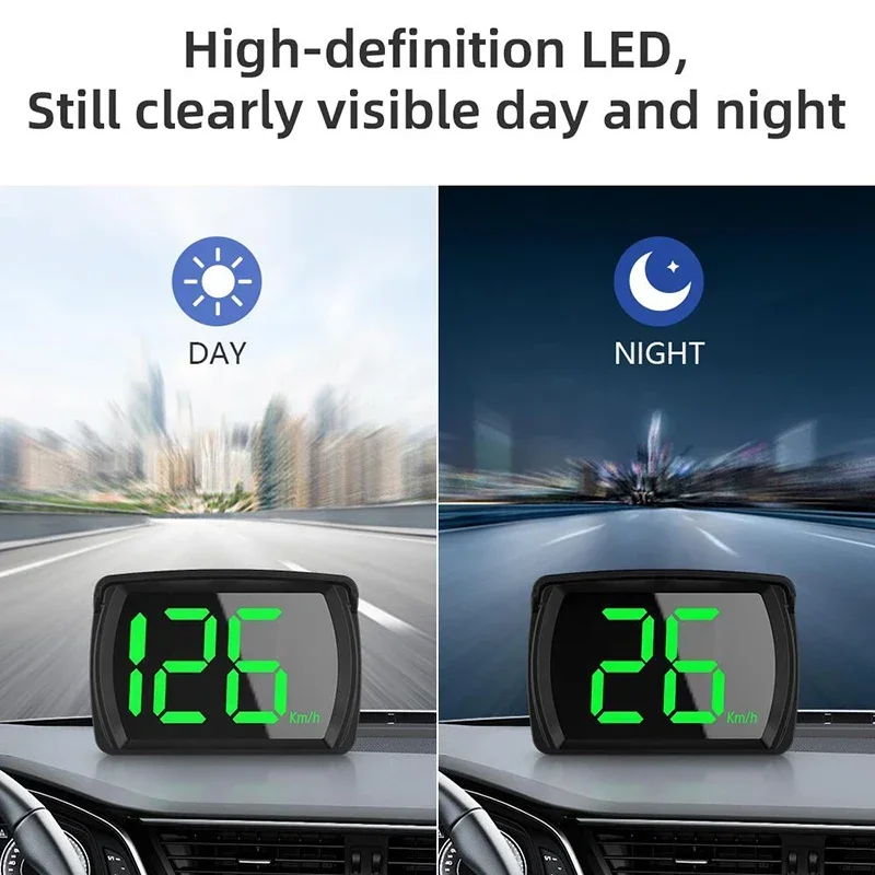 Universal Car HUD Head Up Display GPS Hud Digital Speedometer Big Font Speed Meter KMH for All Car Truck Plug and Play Auto Part