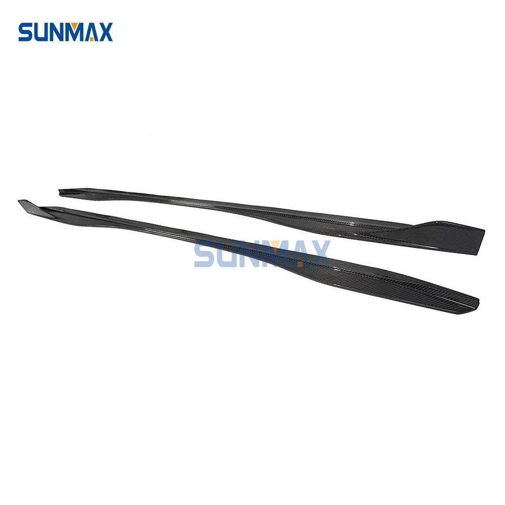 Sunmax Real Carbon Fiber Car Side Skirts Extension Body Parts For  M3 G80 M4 G82 2021-2023