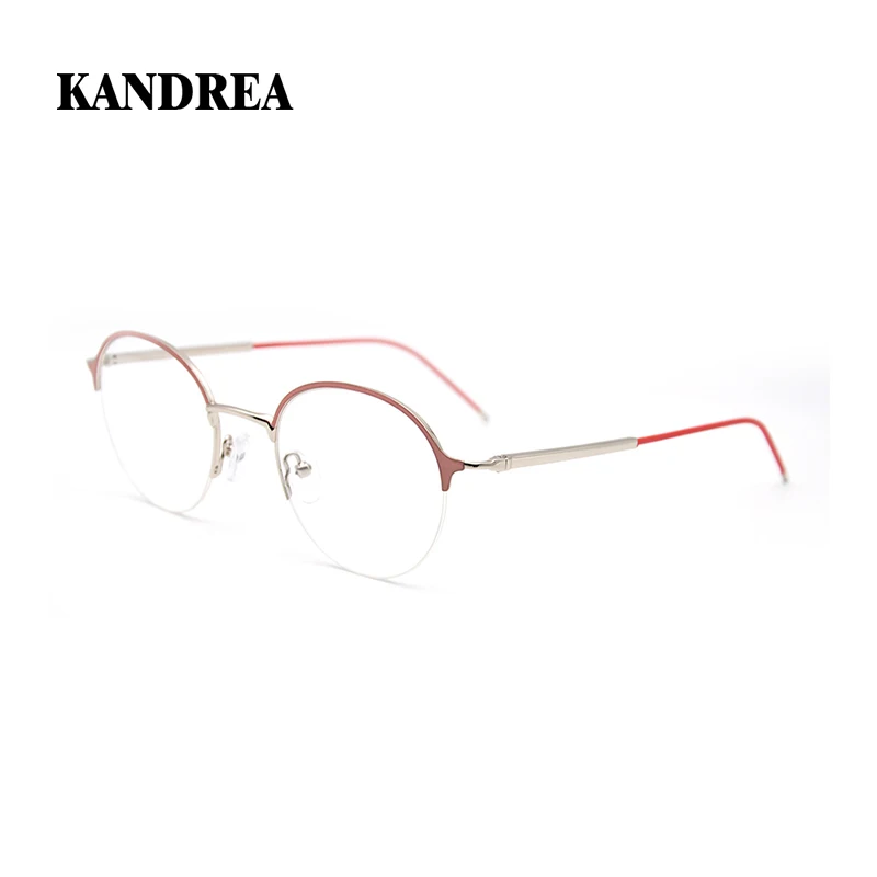 

KANDREA Round Vintage Glasses Frame Women Men Luxury Alloy Mirror Classic Retro Design Eyewear Women 2022 NEW Eyeglasses HG5328