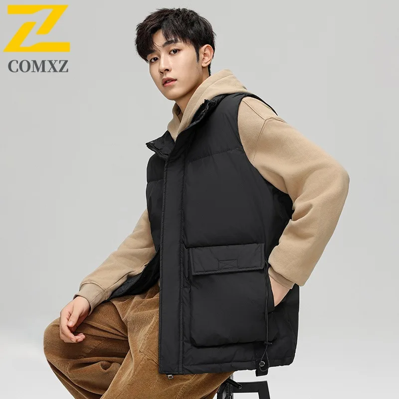 الخريف الشتاء الرجال أسفل سترة العمل الوقوف طوق فضفاضة تناسب مقاوم للماء يندبروف ملابس العمل سترة للمشي التخييم الصيد 2025 #1