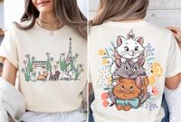 Women Summer Cartoon New T-Shirt The Aristocats Shirt Marie Toulouse Berlioz Cats Tee Y2K Street Fashion Casual Versatile Top