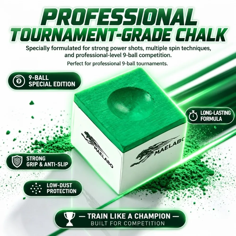 Epoxy Resin MAELABO Billiard Chalk Square Fine Powder Snooker Oil Pool Chalk Non-slip Billiard Pool Chalk Billiard Accessories