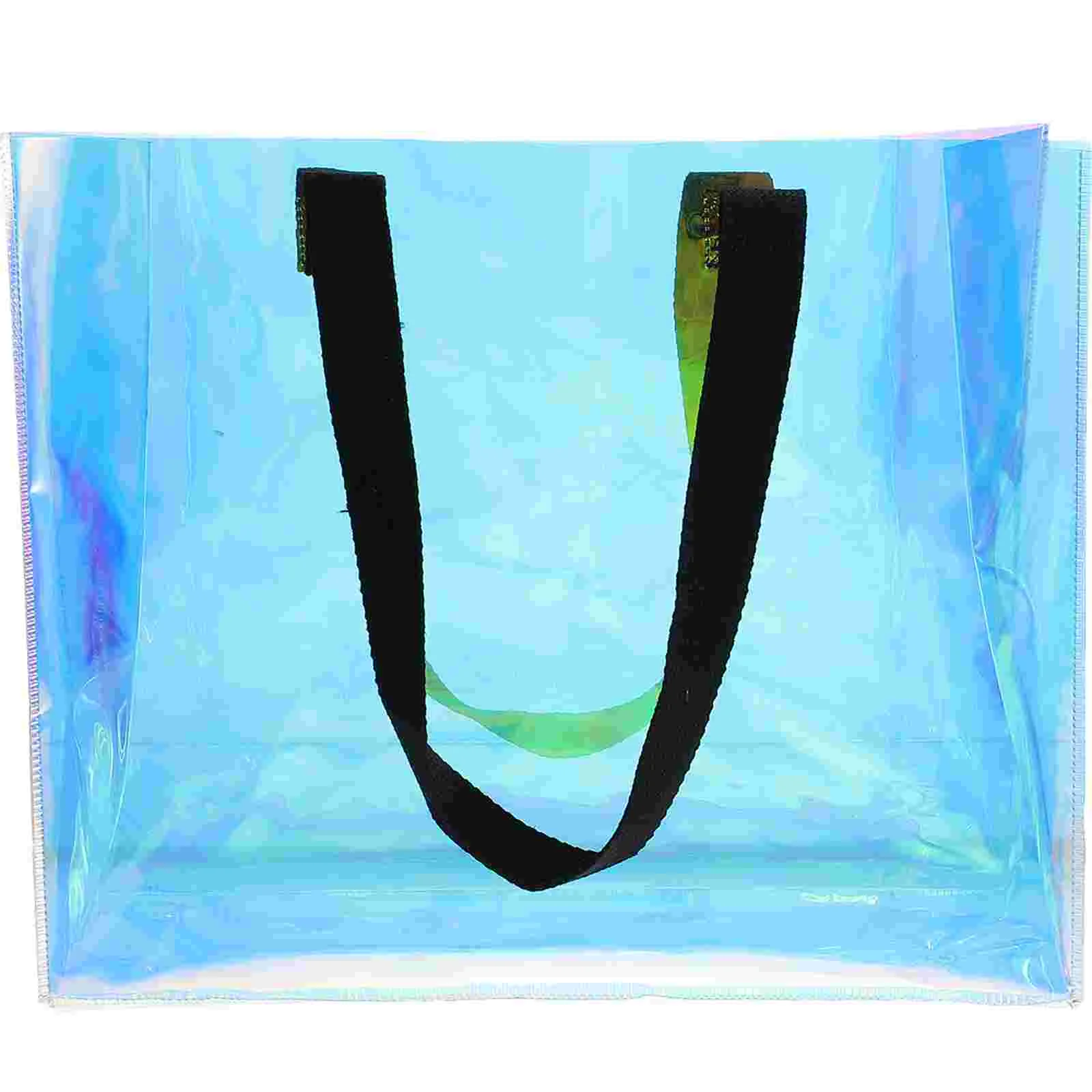 

Iridescent Tote Bag Holographic PVC Handbag for Work Crossbody Casual Shopping Handbags Beach Messenger Women