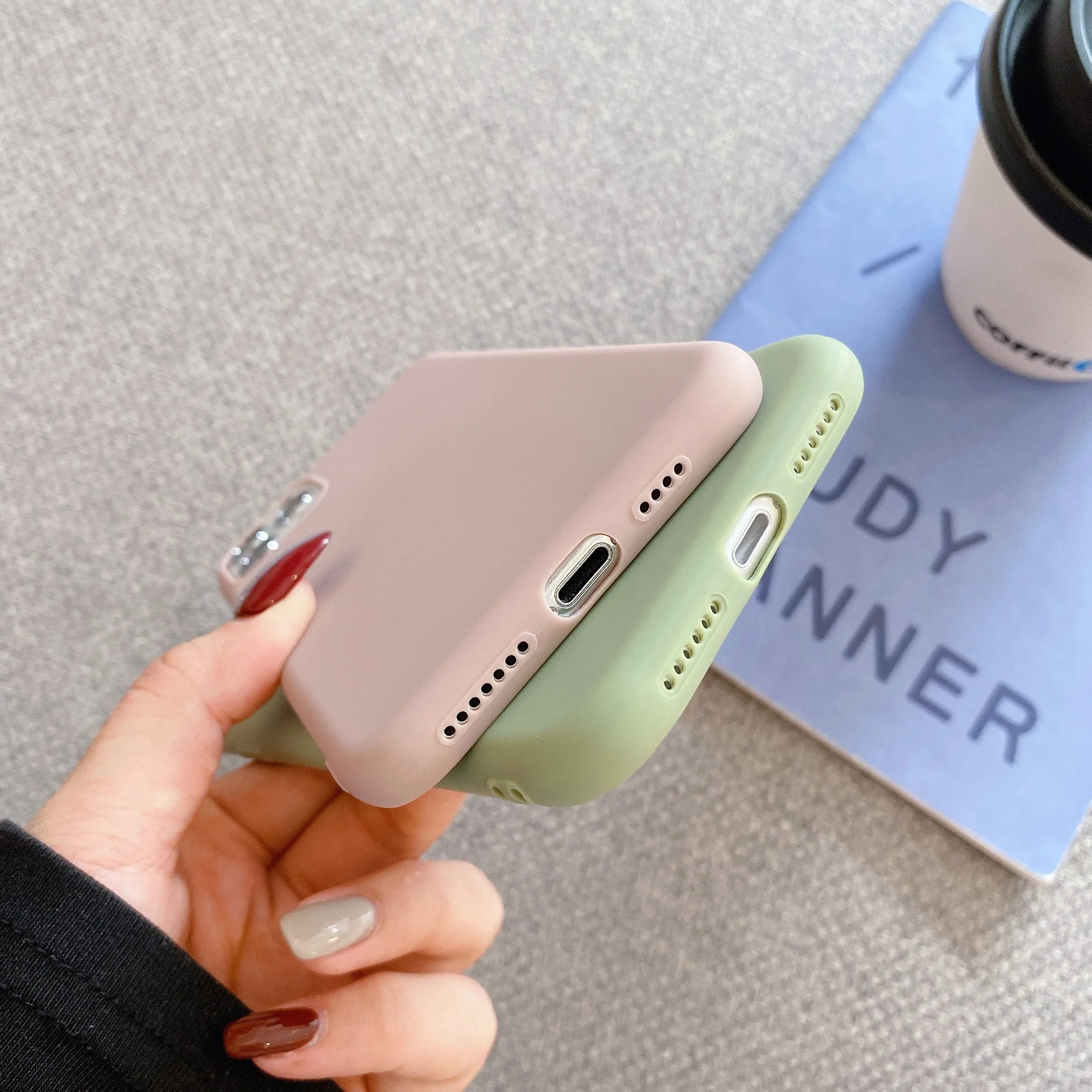 Candy Thin Soft Color Phone Case For iphone 16 15 14 13 12 11 Pro max 7 8Plus X Xs XR Silicone Back Capa For iphone SE 20 Cover