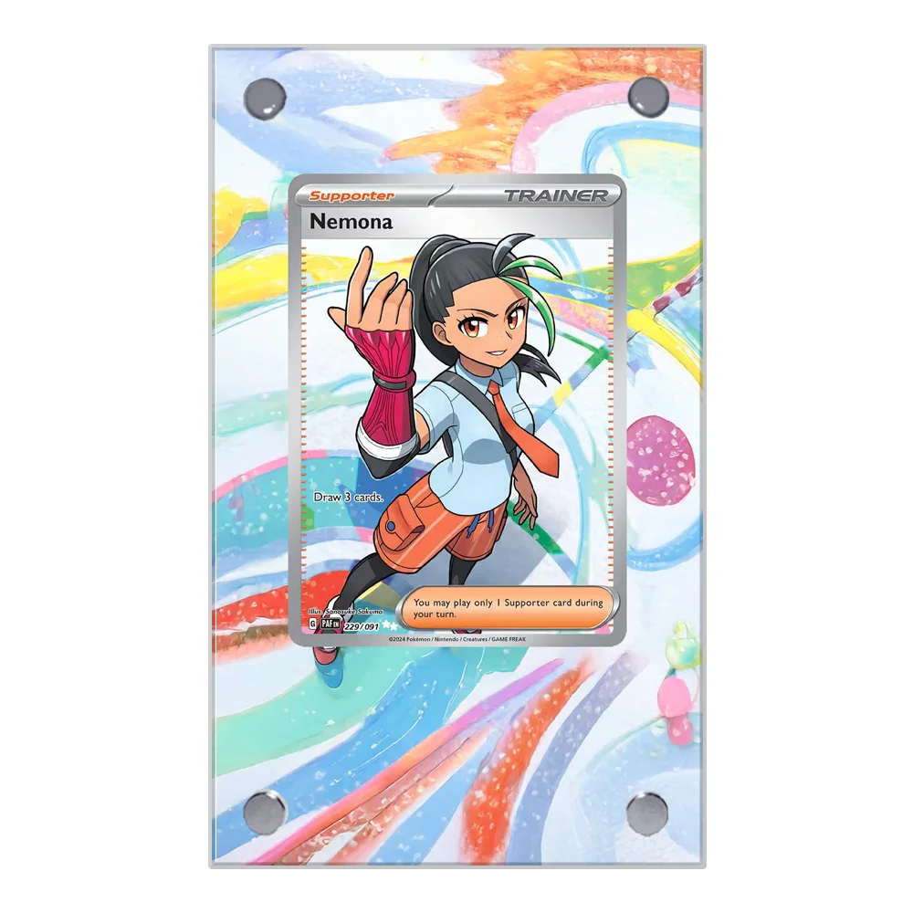 

Pokemon Nemona Lampent Emboar Extended Art Display Case Collection Card Extended Painting Psa Anime Display Rack Excluding