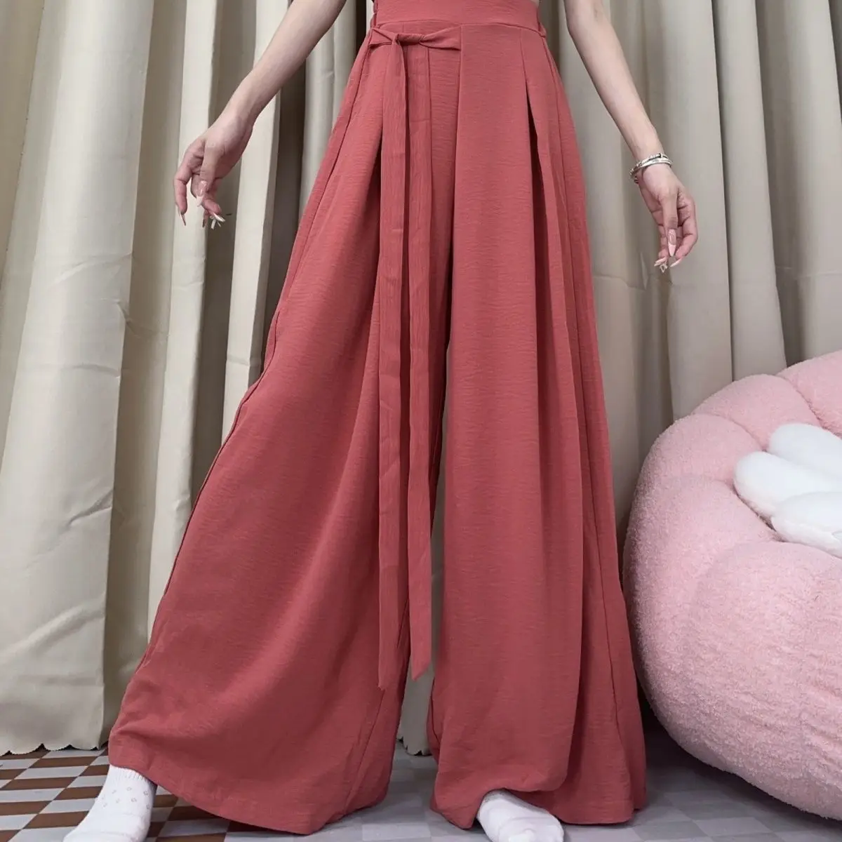

New Style Dancing Pants Cotton Linen Loose Chinese Style Dance Pants Women's 2025 Trend Korean Reviews Clothes Urban Autumn Many