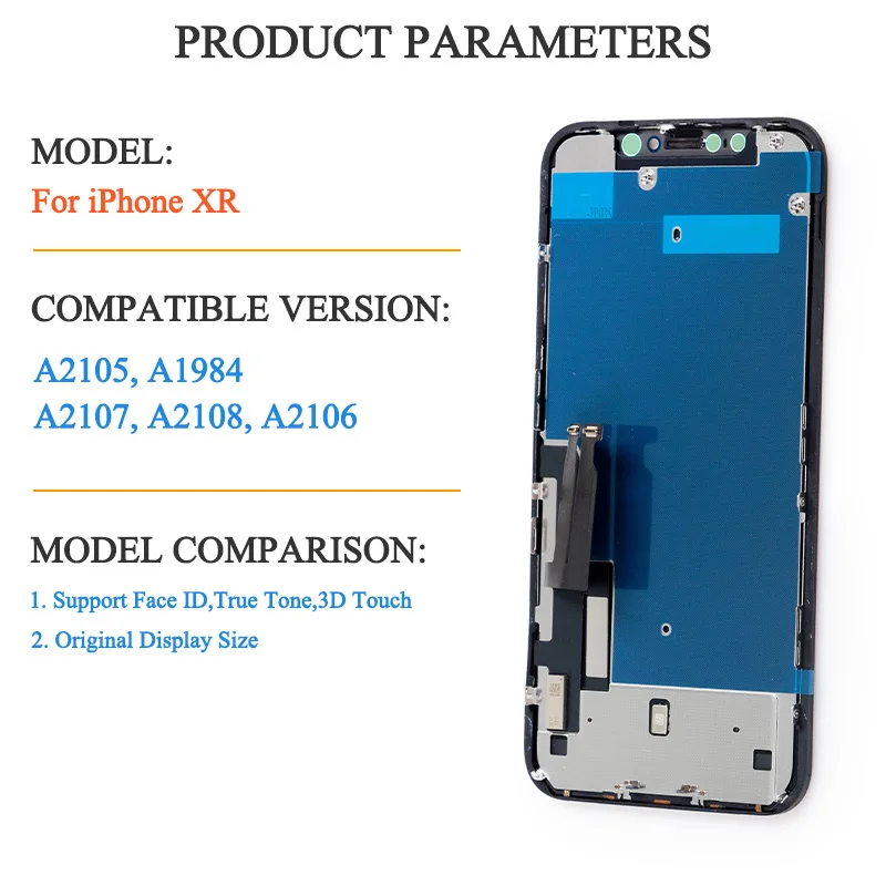 RFLCD INCELL آيفون XR شاشة الكريستال السائل مجموعة المحولات الرقمية لشاشة تعمل بلمس آيفون XR لوحة الشاشة معرف الوجه لهجة حقيقية #2