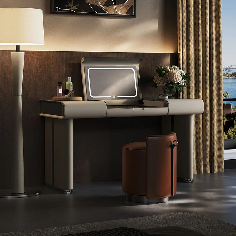 #Space Saving Minimalist Makeup Station Premium Aesthetic Elegant Luxury Dressers Creative Storage Komody Home Furniture