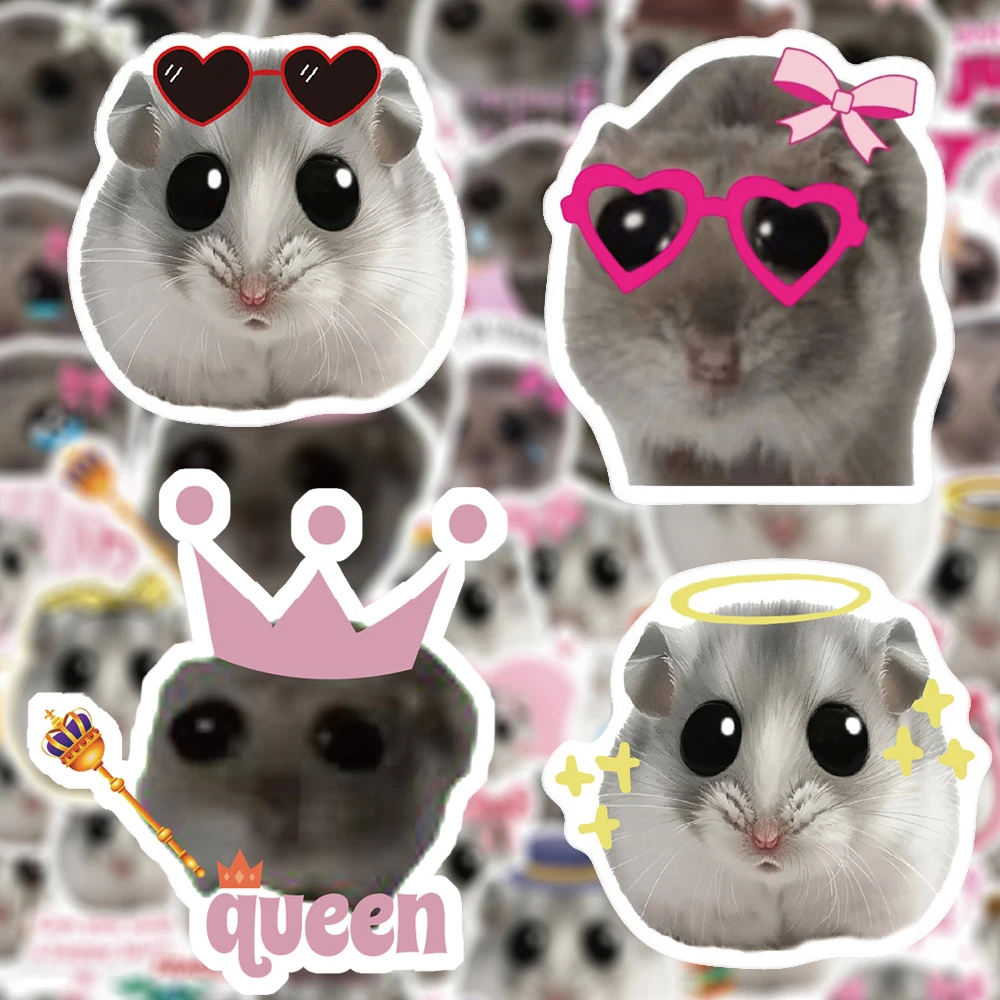 

10/30/50/100pcs Cute Animal Hamster Meme Stickers Funny Cartoon Decals Toy DIY Scrapbook Phone Suitcase Laptop Sticker Wholesale