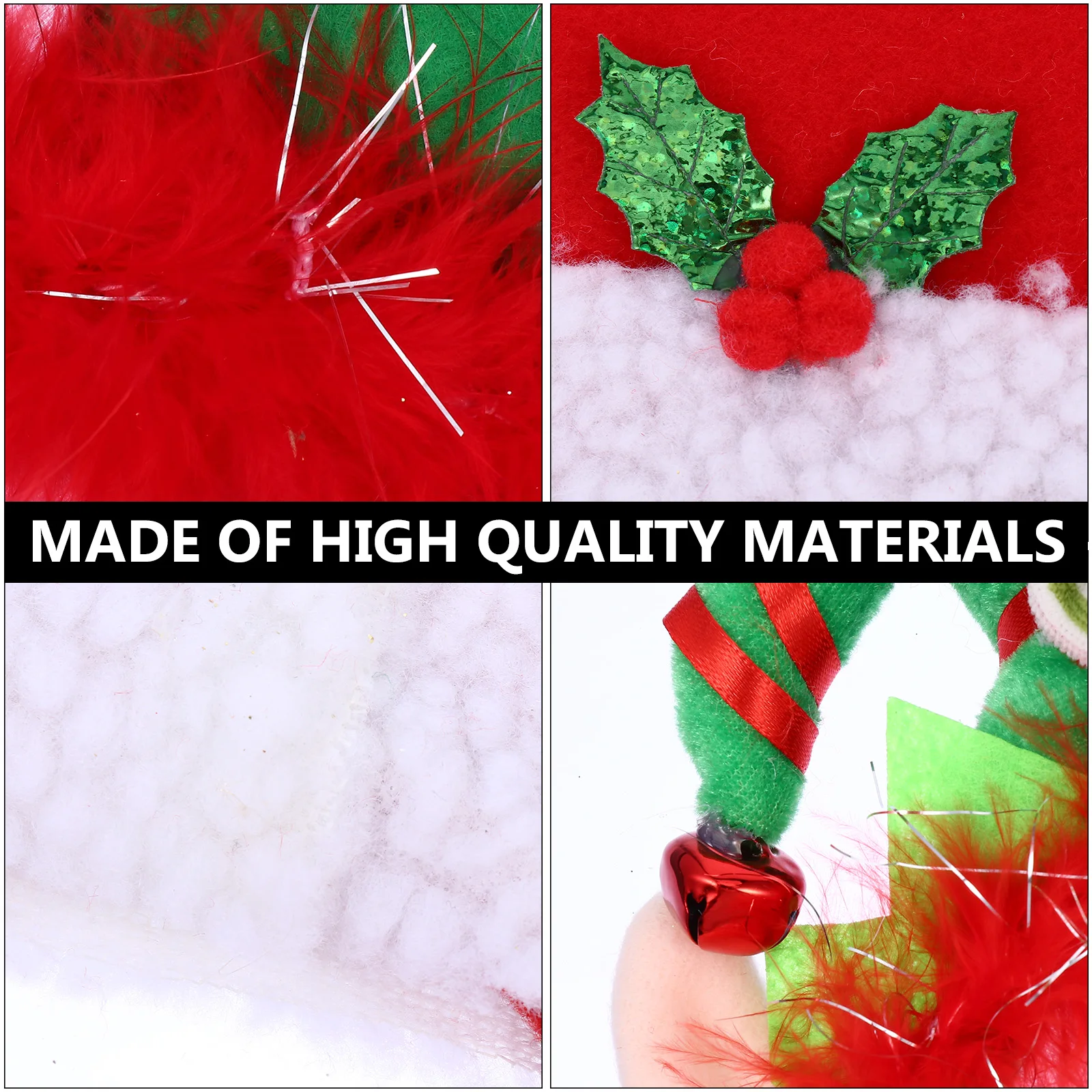 

4Pcs Party Headband Christmas Hat Headdress Stretchable Hair Band Fun Holiday Accessory Festive Hairwear for Masquerade