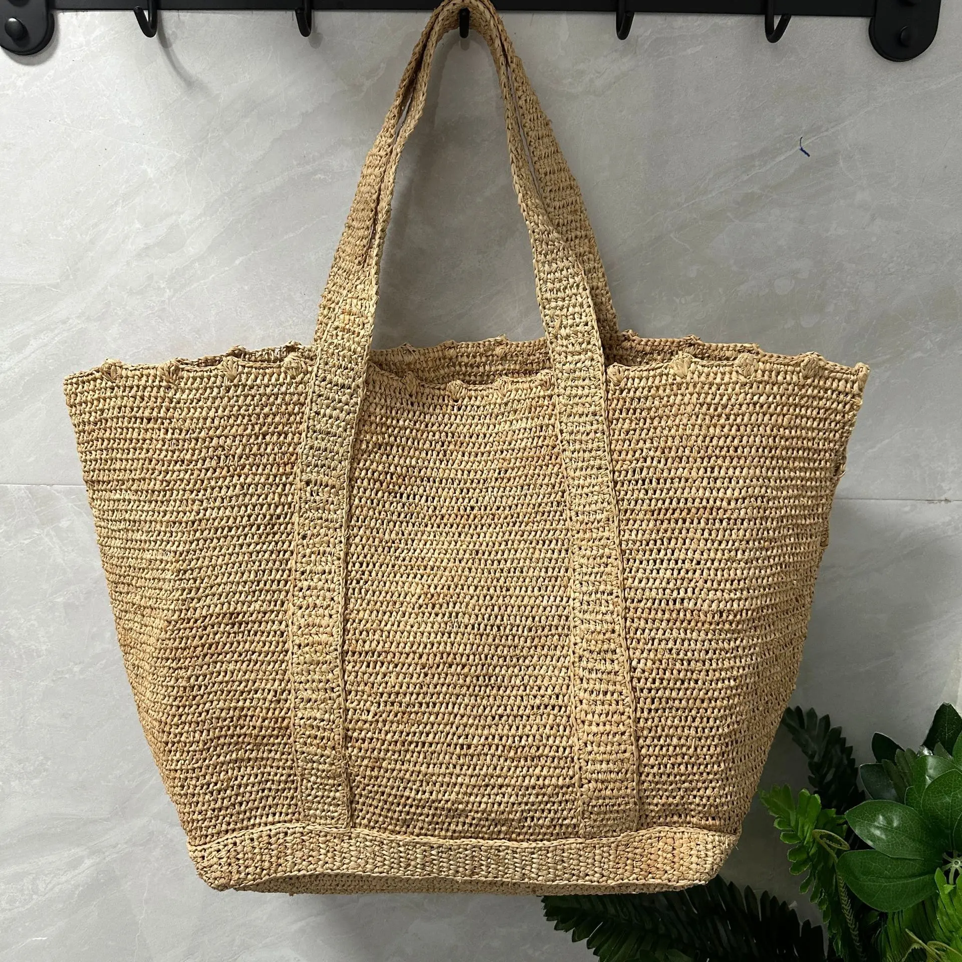 Large Capacity Raffia Grass Wo - Women'S Raffia Bags ulasan dan harga