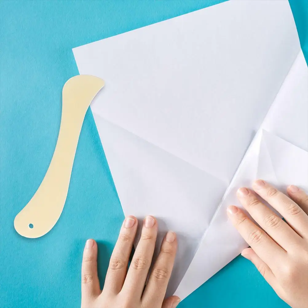 5 Buah Alat Kreasi Kertas Folder Tulang Plastik untuk Kit Alat Perlengkapan Kerajinan Pembuka Surat Ringan Penilaian Lipat