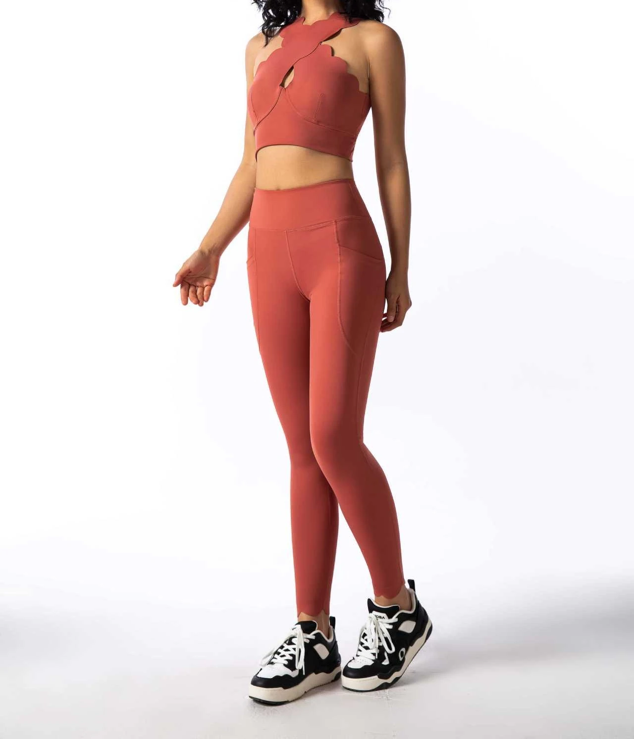 

Y2K 1/2PCS Women Gym Yoga Set Sport Bra Top High Waist Pocket Leggings Workout Pant Tracksuit Fitness Athletic Wear Suit