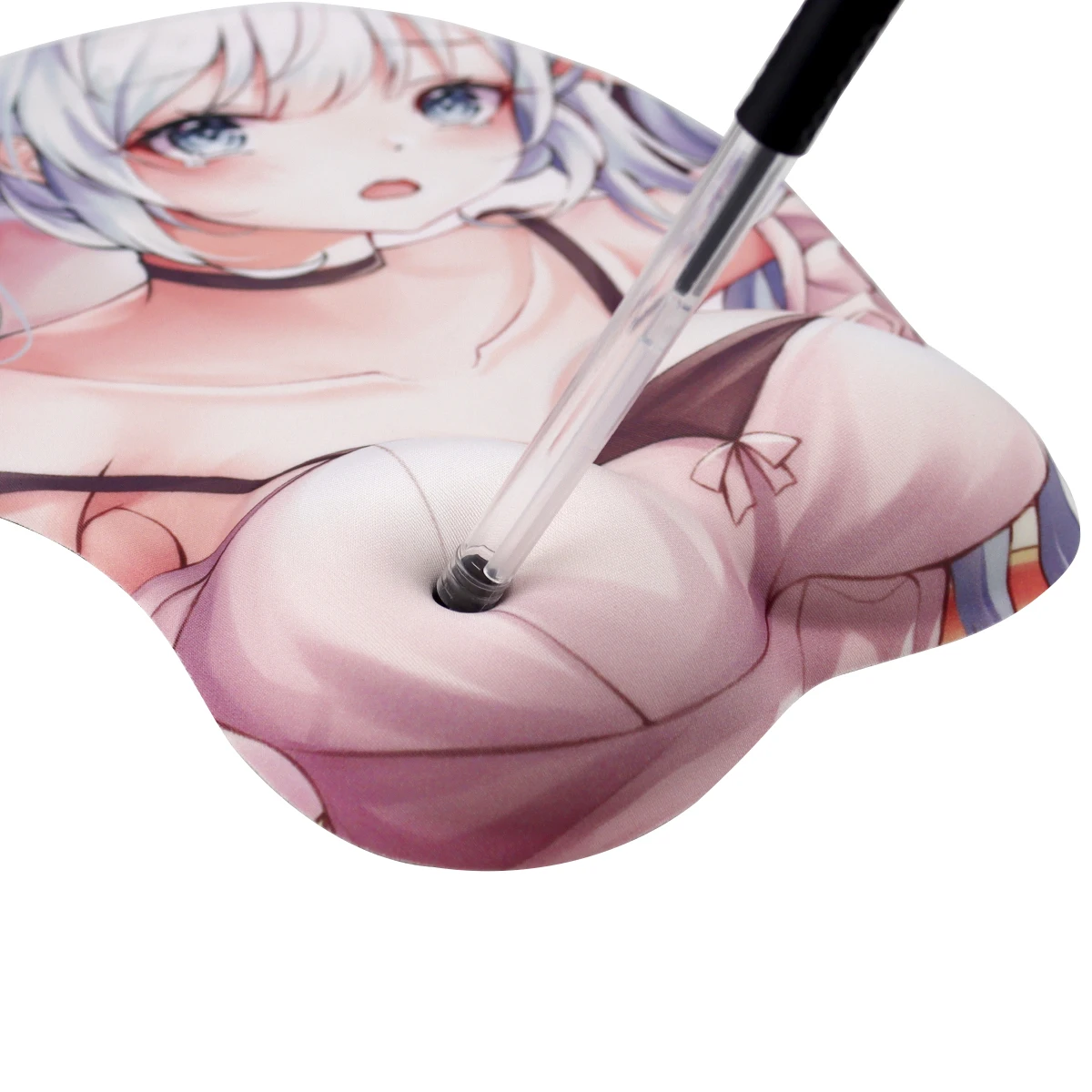 لوحة ماوس ثلاثية الأبعاد Gabinete Gamer Mousepad مسند المعصم لوحة المفاتيح الفئران سيليكون السجاد أنيمي هنتاي Alfombrilla De Raton لـ Valorant WOW