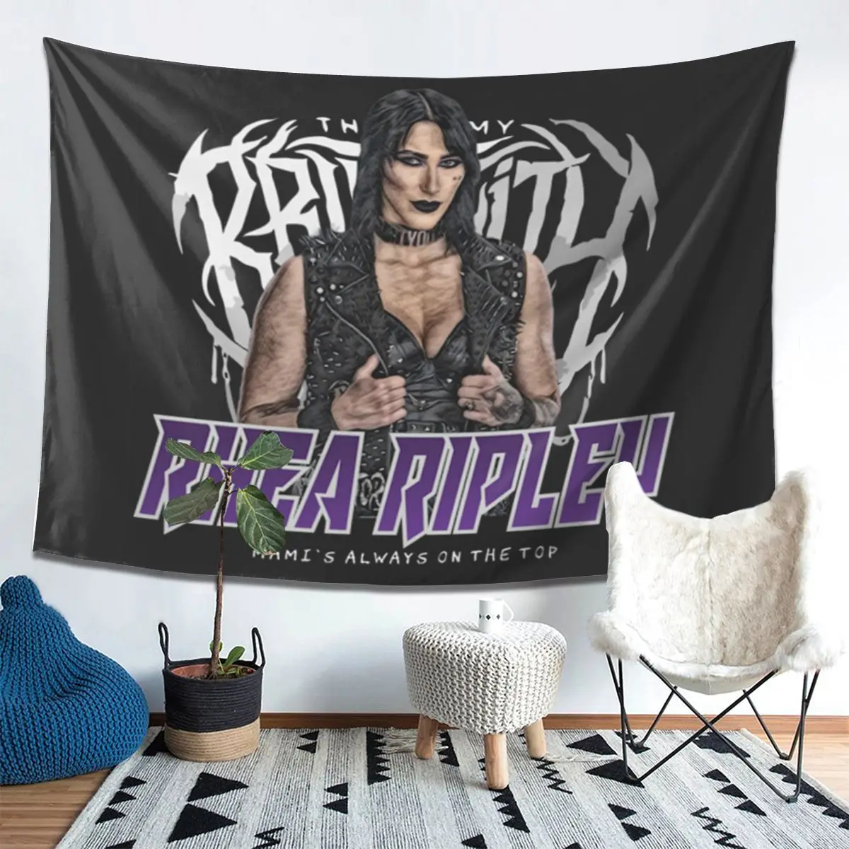 Rhea Ripley Mami's On Top Tapestry Wall Hanging Aesthetic Home Decoration Tapestries for Dorm Room