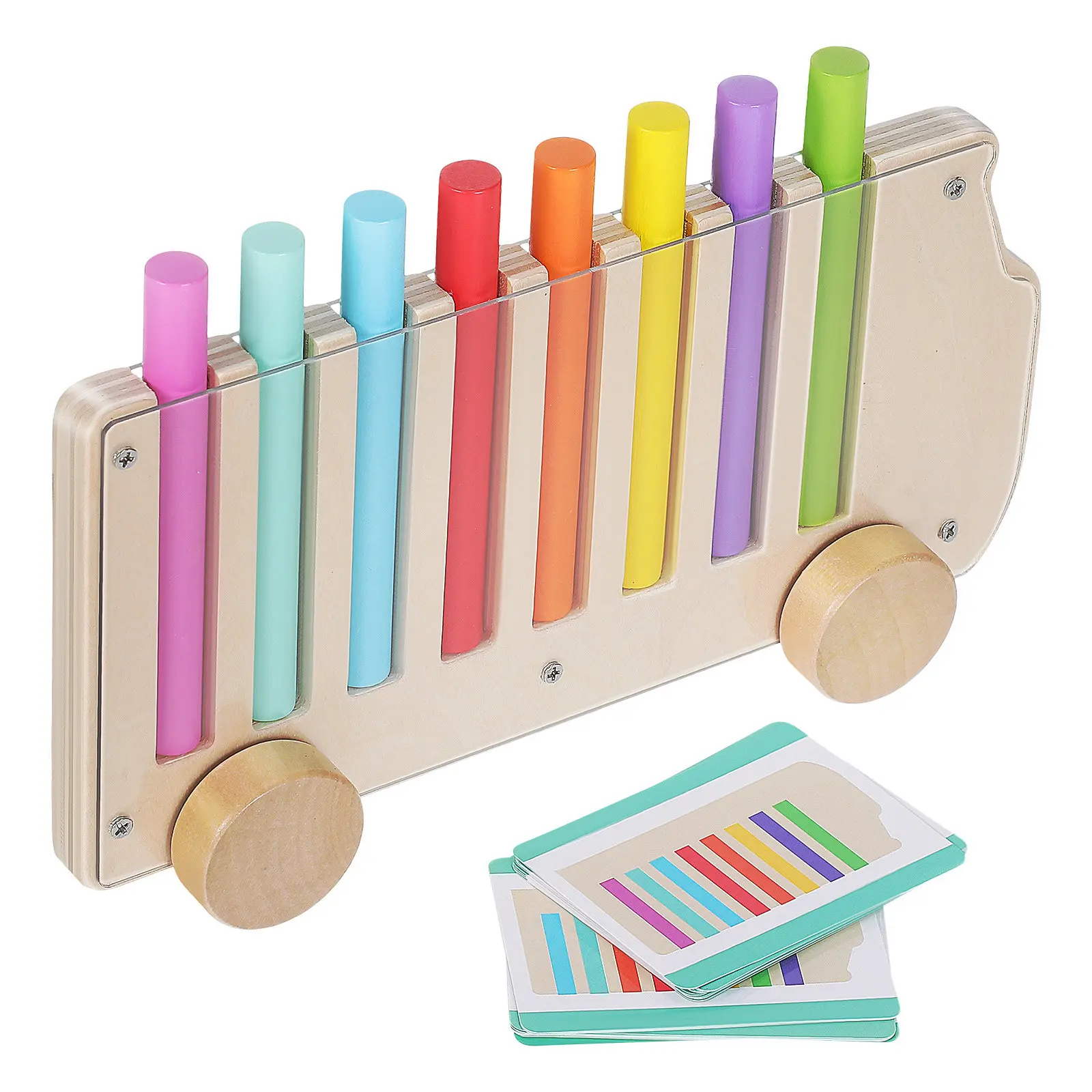 1 Set Wooden Color Matching Game Early Childhood Development Sorting Educational Montessori Learning Activity Enhance Motor