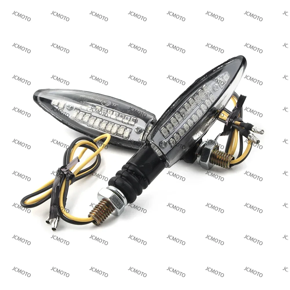 

Для всех мотоциклов, мотоциклетные указатели поворота, 2 шт., светодиодные индикаторы, мигалки, лампа, янтарная, универсальная