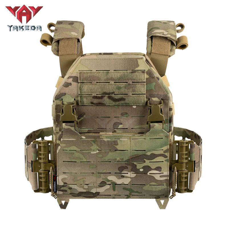 

YAKEDA 500D Nylon Molle Tactical Training Vest with PALS System Adjustable Straps Quick-Release Buckle for Hunting