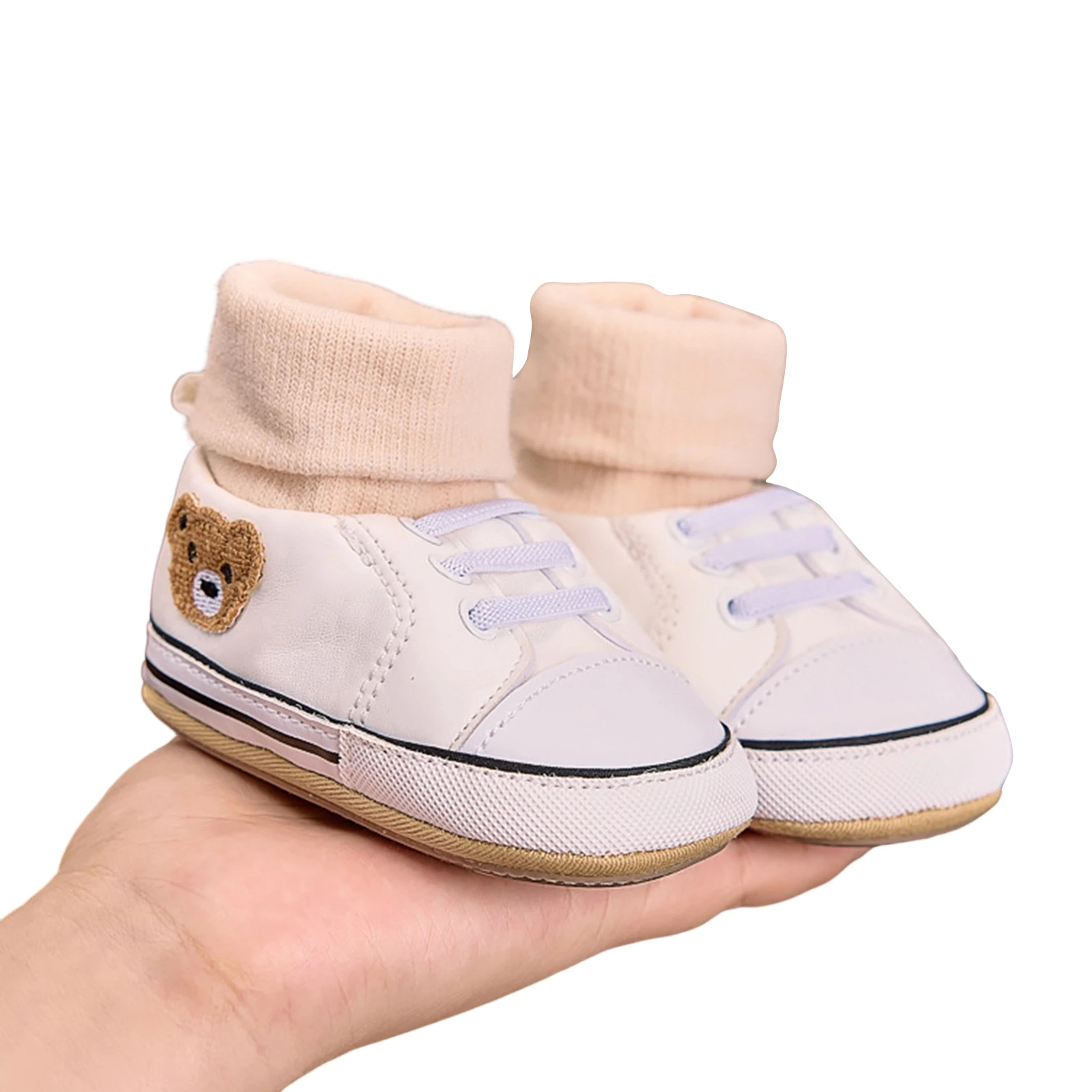 أحذية رائعة على شكل أرنب للخطوات الأولى مع نعل مضاد للانزلاق وقمصان علوية ناعمة عالية للأطفال الصغار أحذية رياضية لطيفة للربيع والخريف #5