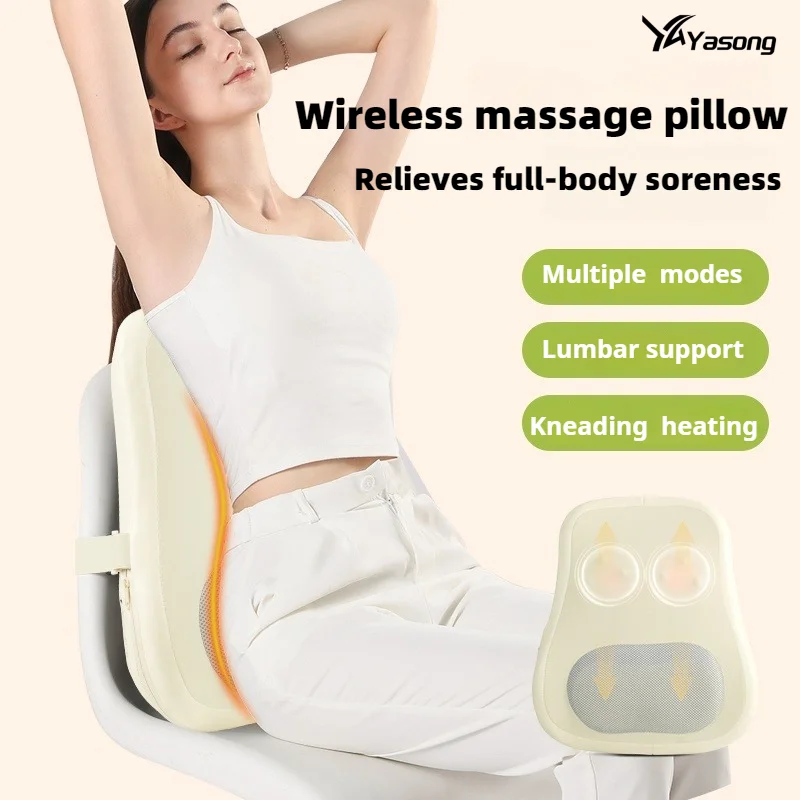 

Shiatsu Neck Back Massager with Heat Deep Tissue Kneading Massage Pillow Walking Up & Down Rotating Head Electric Massagers