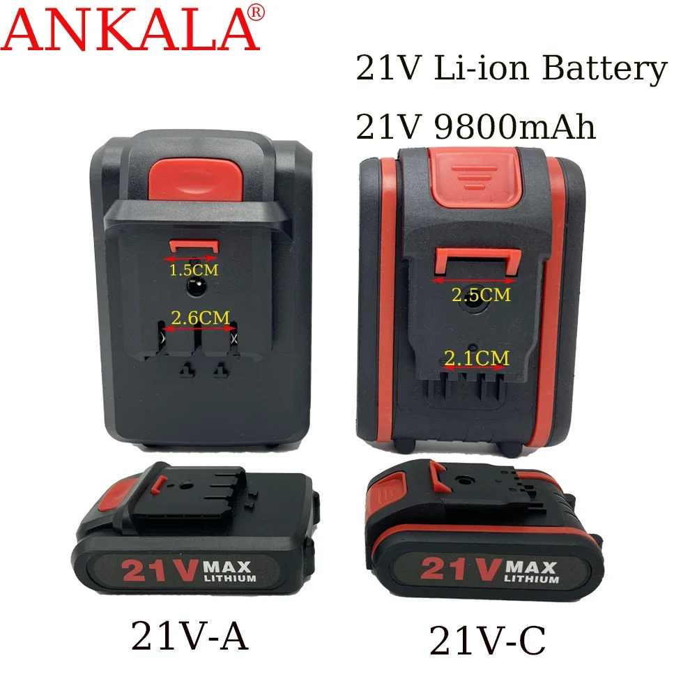 21V 9800mAh Elektrowerkzeug, allgemeiner wiederaufladbarer Lithium-Akku, elektrischer Schraubendreher, elektrische Bohrmaschine, Li-Ionen-Akku