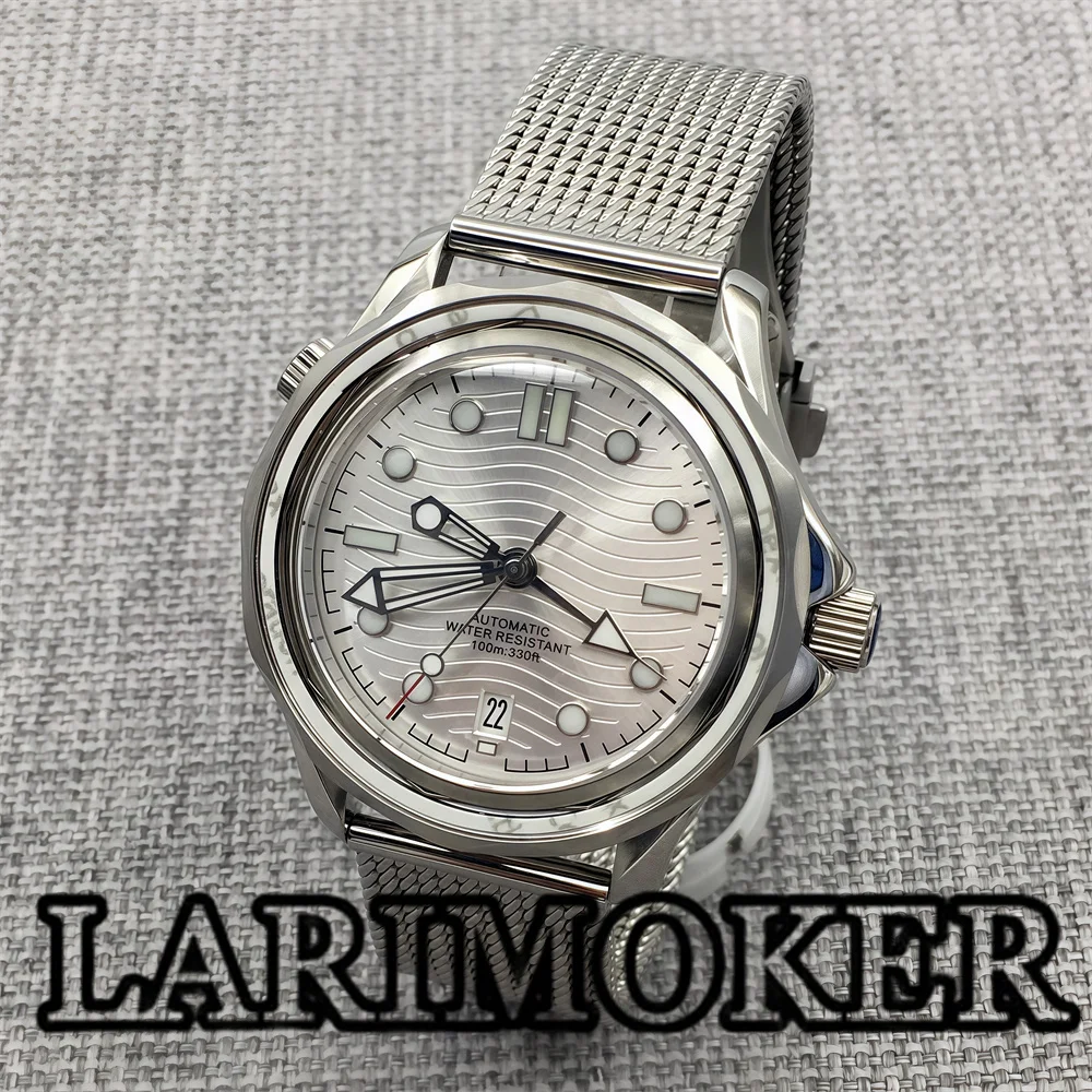 LARIMOKER 41MM Men's Mechanical Watch Dome Sapphire Glass Glow GMT NH34 Movement Watch