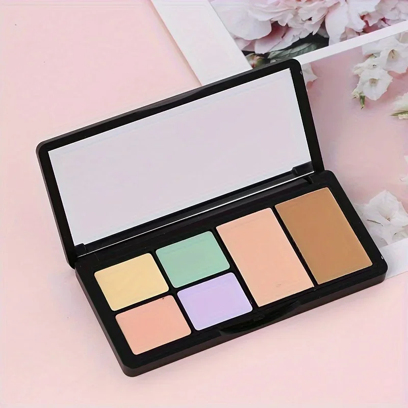 6-kleuren crème concealer blush palet kleurcorrigerende matbruine contour foundation combinatiedoos voor make-up