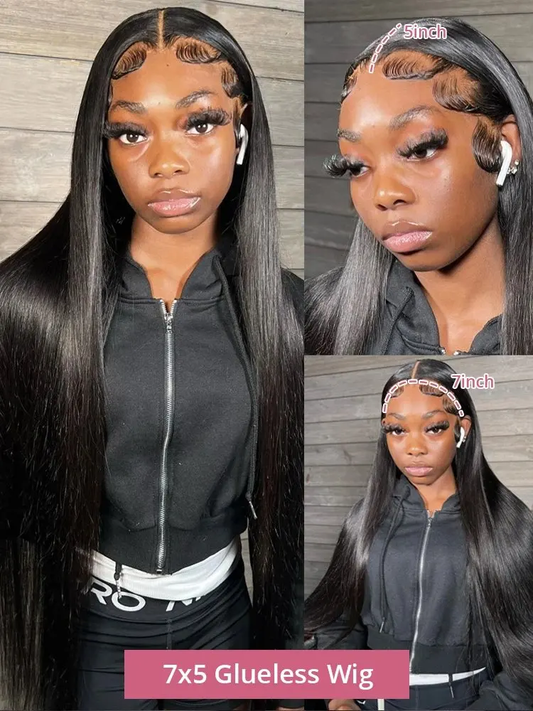 Melodie Bone Straight 13X6 HD Lace Frontal 13x4 Human Hair Wigs Glueless Transparent PrePlucked 250 Density