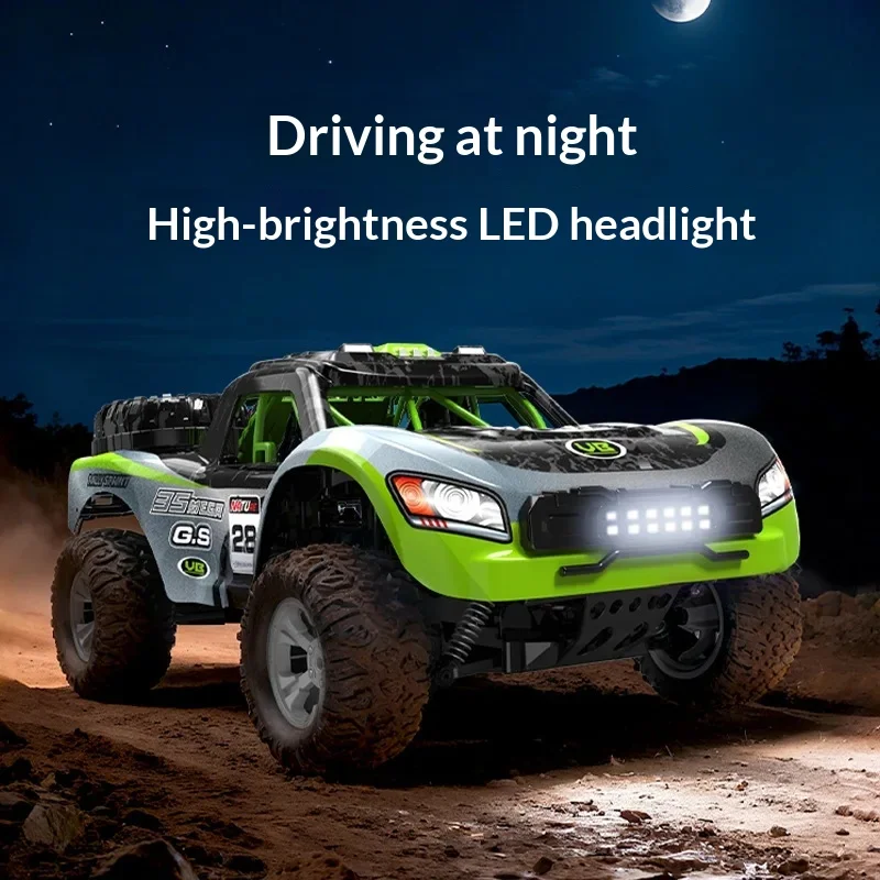 Escala 1:10 caminhão curto off-road carro de controle remoto elétrico anti-colisão resistente ao choque brinquedo para presente 2.4g