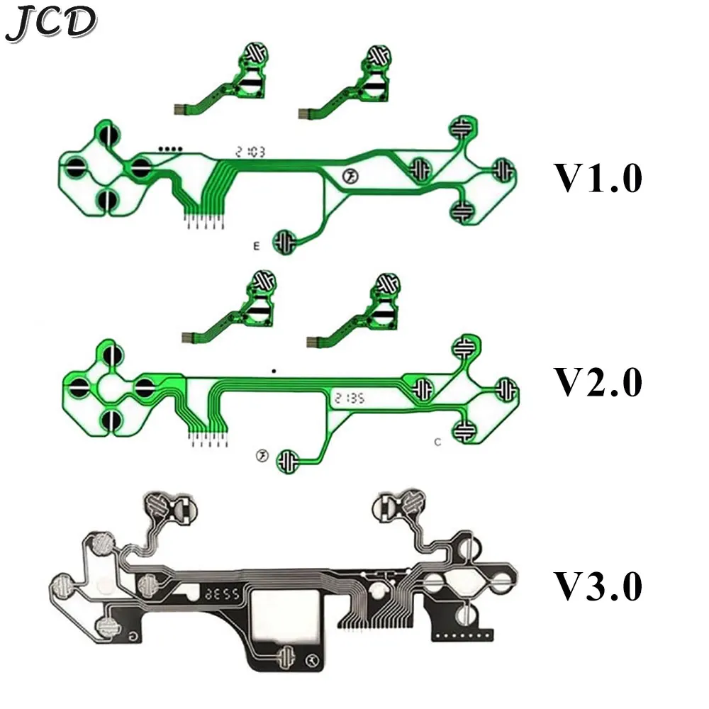 

JCD 1Set For PS5 V1.0 V2.0 V3.0 Controller Original Conductive Film Keypad Flex Cable Ribbon Circuit Board Replacement