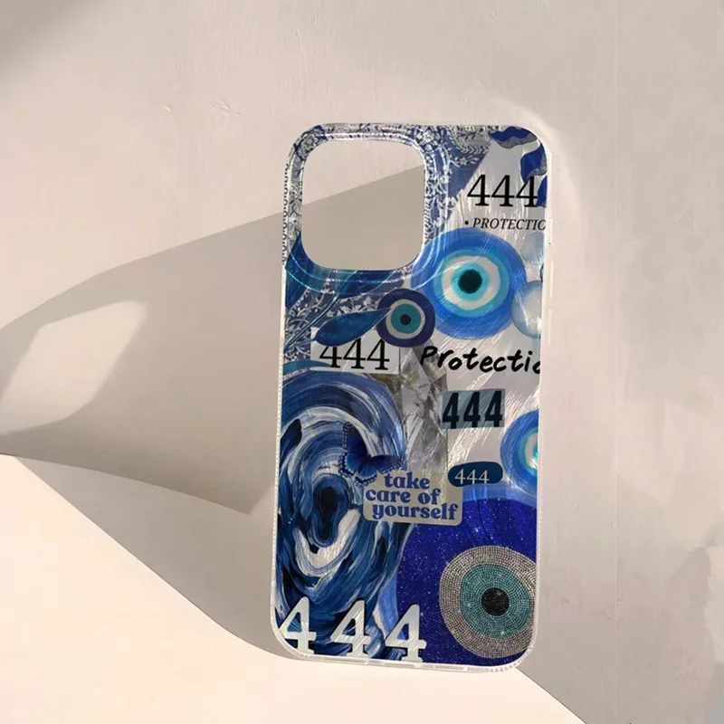 Evil Eye Butterfly Collage Chiffon PC Phone Case For Samsung Galaxy S26 S25 Ultra  S24 S23 S22 Plus FE A26 A36 A54 A56 A55 Cover