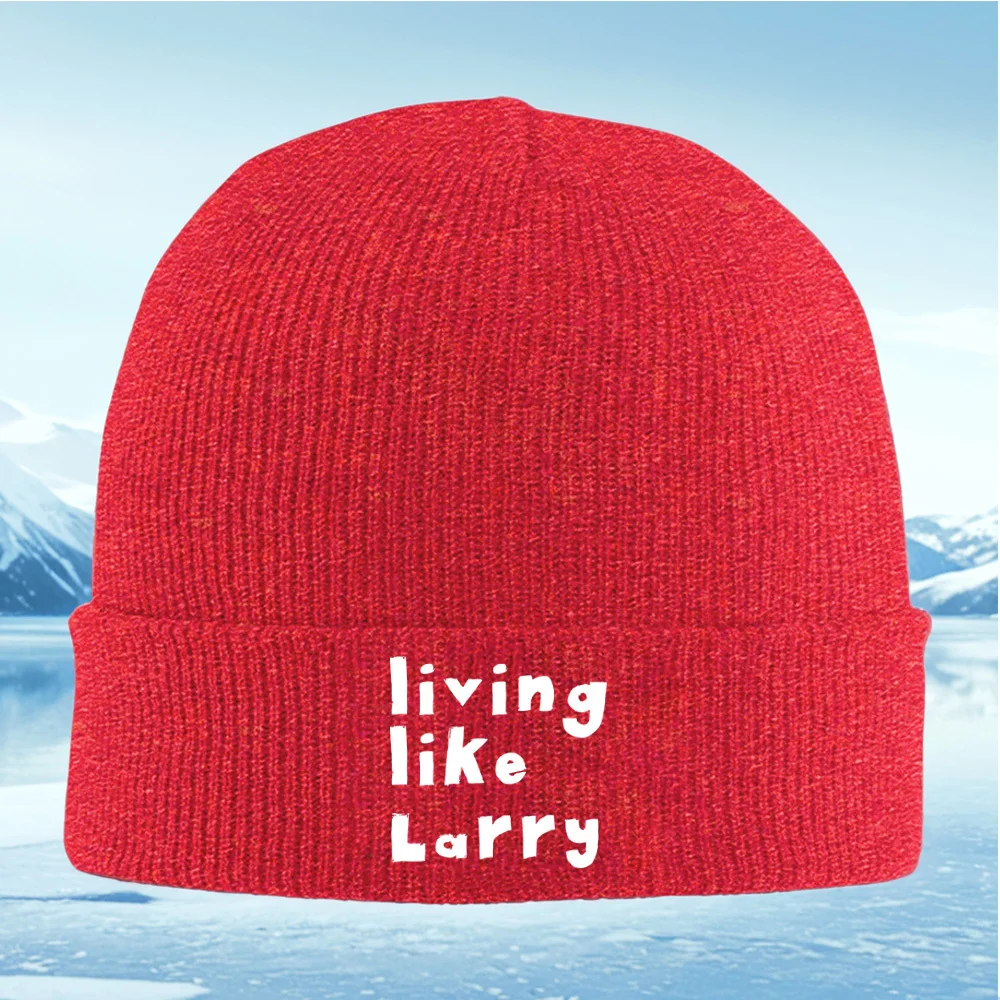 عيش مثل لاري، كلمات جريئة. الرجال النساء للجنسين محبوك قبعة قبعة صوفية قبعة الشتاء الحرارية الدافئة عيد الميلاد في الهواء الطلق ركوب الدراجات Hik #5