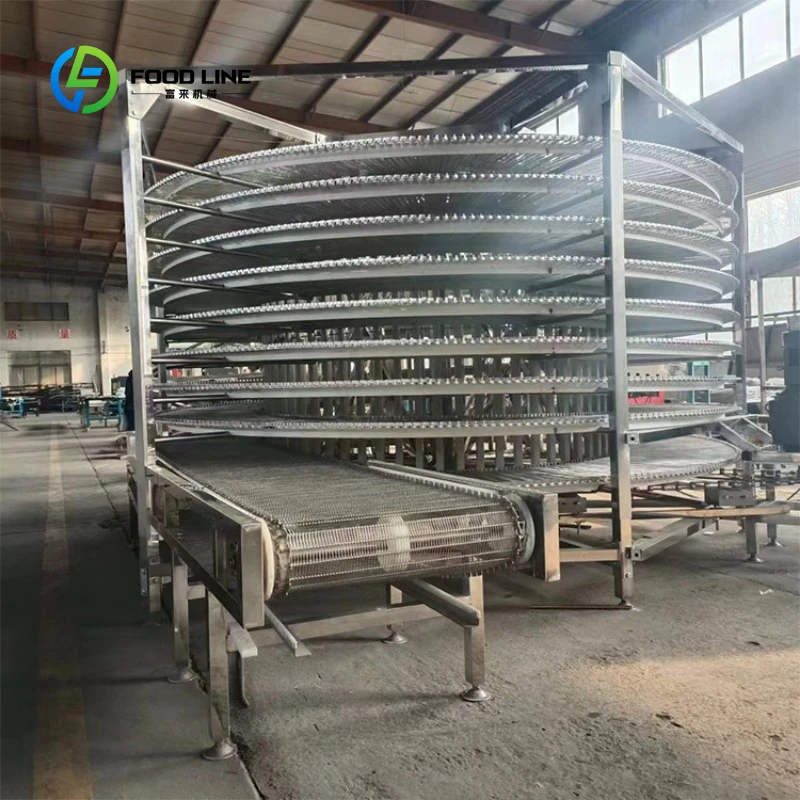 Multi-Functional Spiral Cooling Tower for Bread Toast Cake