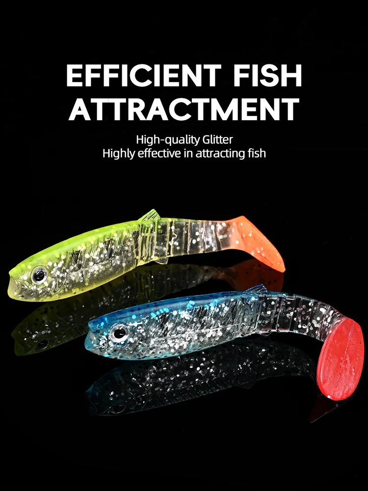 MEREDITH Měkké návnady 80mm 5ks Umělé měkké rybářské návnady Wobblers ShaD Eyes Soft Lures Woblery ShaD Eyes Soft Lures loading=