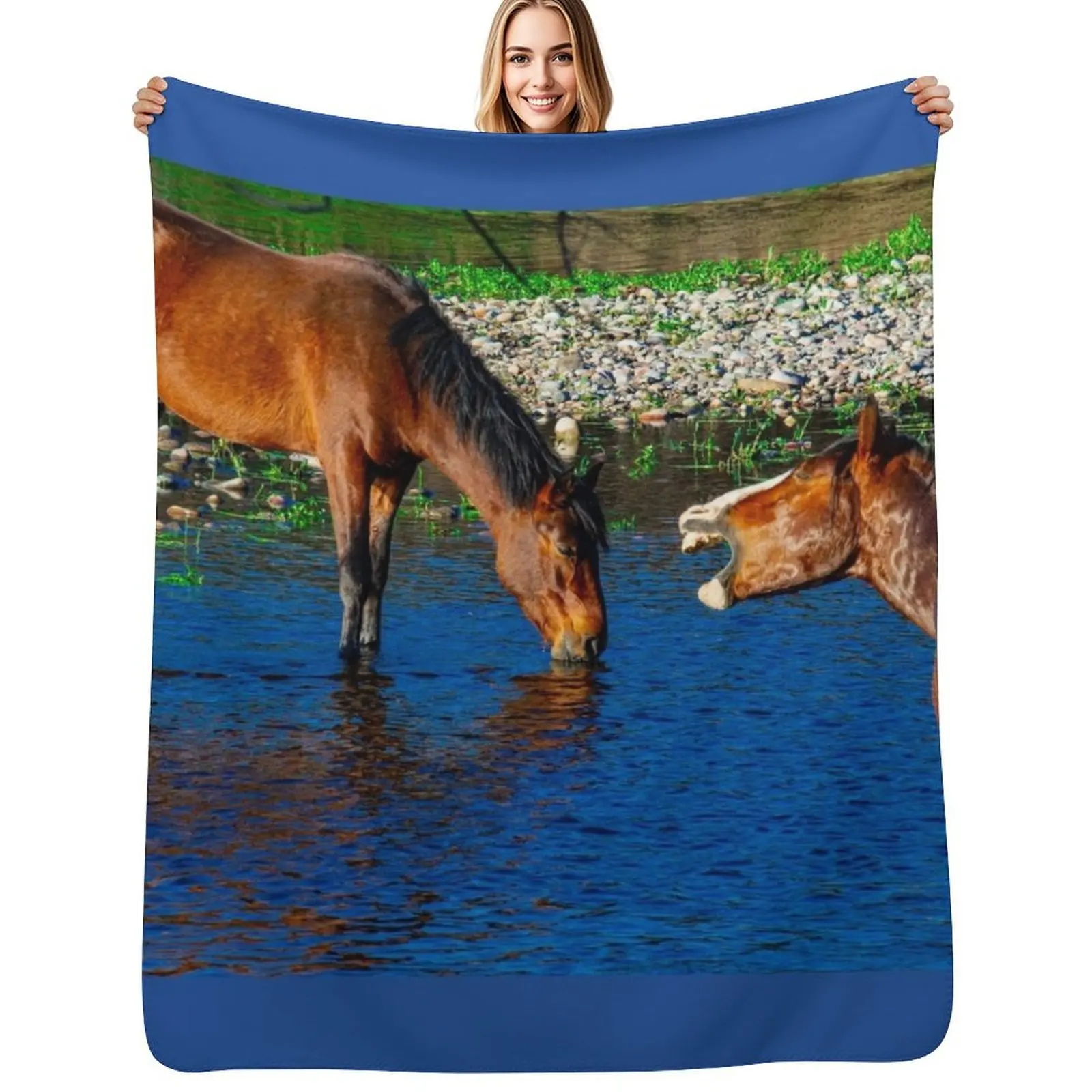 The Horses Mouth Throw Blanket Comforter Camping warm winter for babies Bed linens Moving Blankets