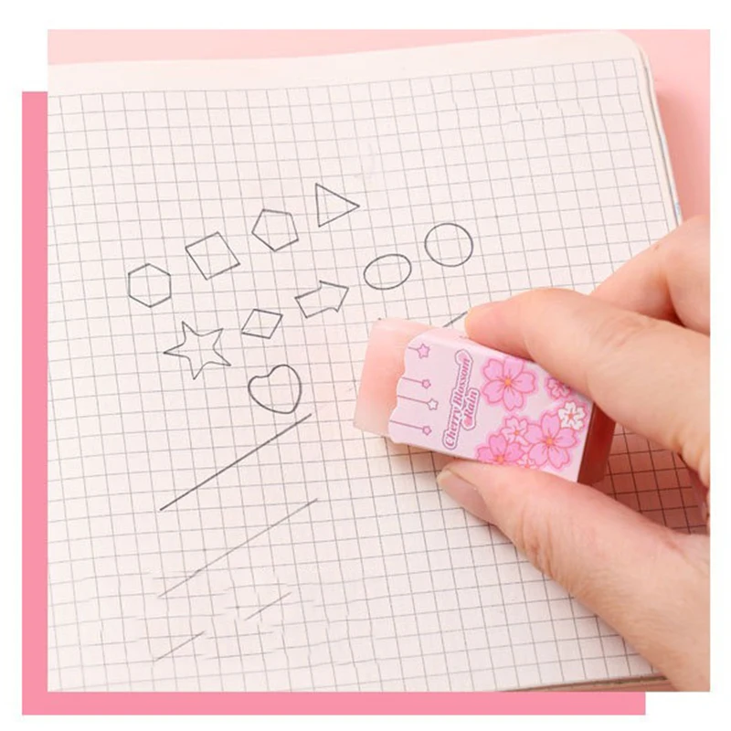 Kawaii Stationery 7-piece Set(6-color Ballpoint Pen Gel Pen Pencil Marker Utility Knife Correction Tape Eraser) Student Souvenir