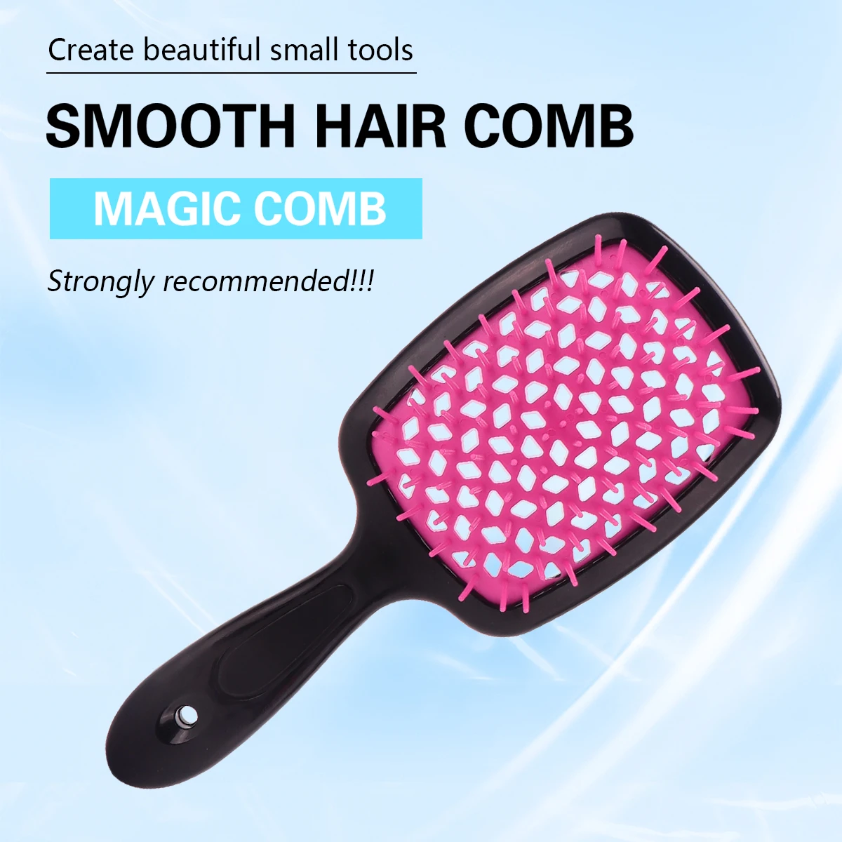 Anti-estático Tangled Hair Comb, Air Cushion Comb, Escova de massagem, Hollow Out, Wet Curly Hair Brushes, Barber Styling Tool