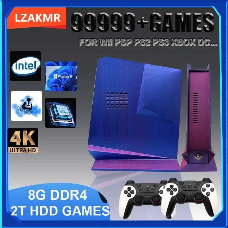 Dual System G3 Retro Game Box 99999+GAME Windows 11 Batocera Game System 2TB For PS2 PS3 WIIU WII SS GAMECUBE Sega Saturn Intel