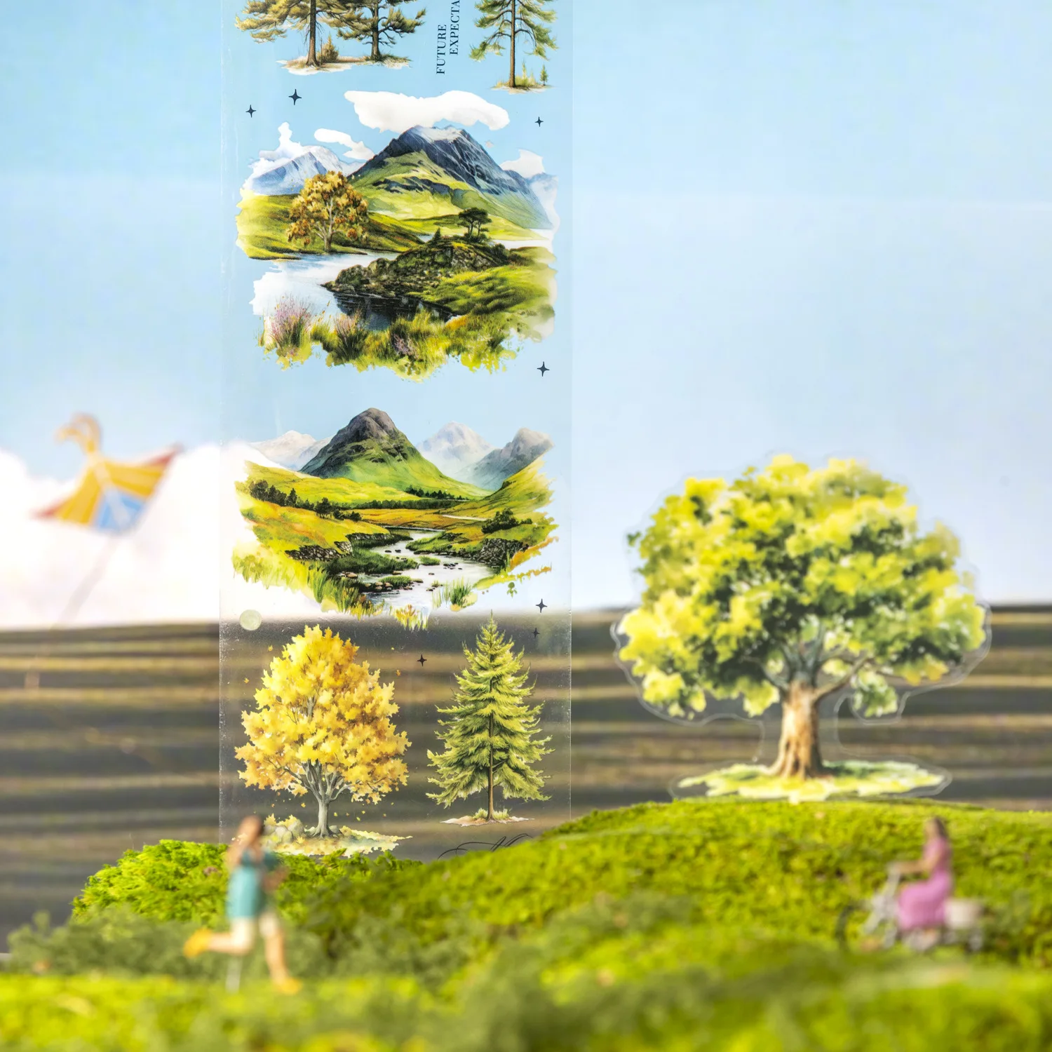 1pcs/1lot Decorative Adhesive tapes The scenery of a tree Scrapbooking DIY Paper Scrapbooking Stickers