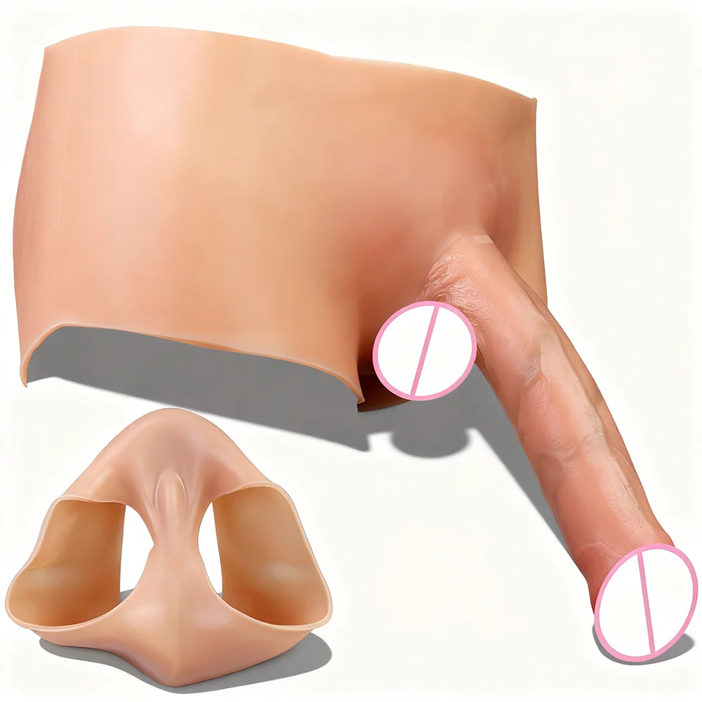 Realistic Wearable Dildo Women Soft Silicone Fake Penis Anal Pants G-spot Stim Lesbian Adult Toy Body-safe Flexible Pleasure
