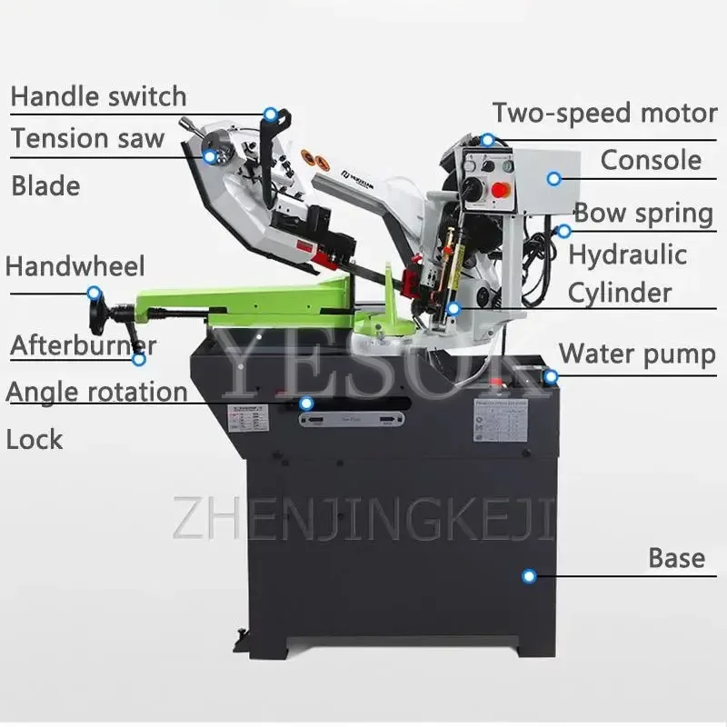 Large Metal Cutting Machine industry Steel Pipe Woodworking Band Saw Machinemetal plastic wood cable leather Cutting Tools